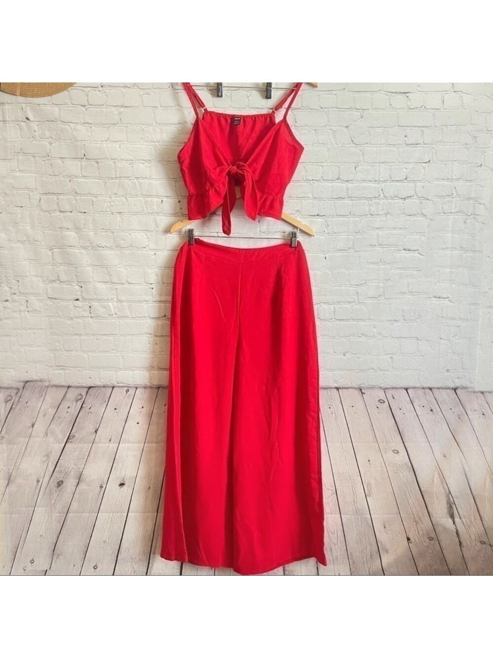 NWT Ruffled Knot Cami Cami Top & Wide Leg Pants